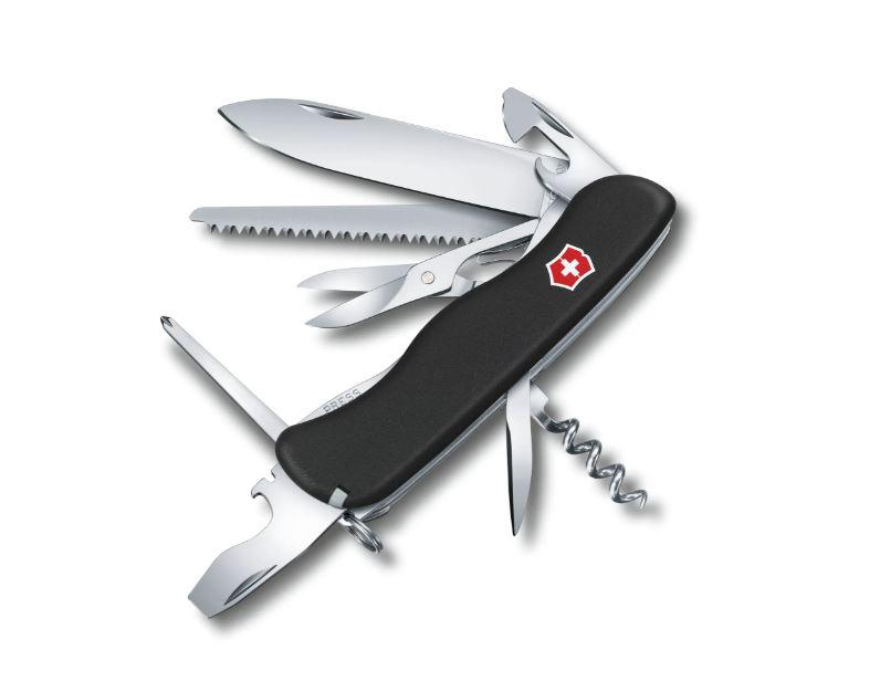 Schwarzes Victorinox Outrider Mehrzweckmesser mit 14 Verwendungsm...
