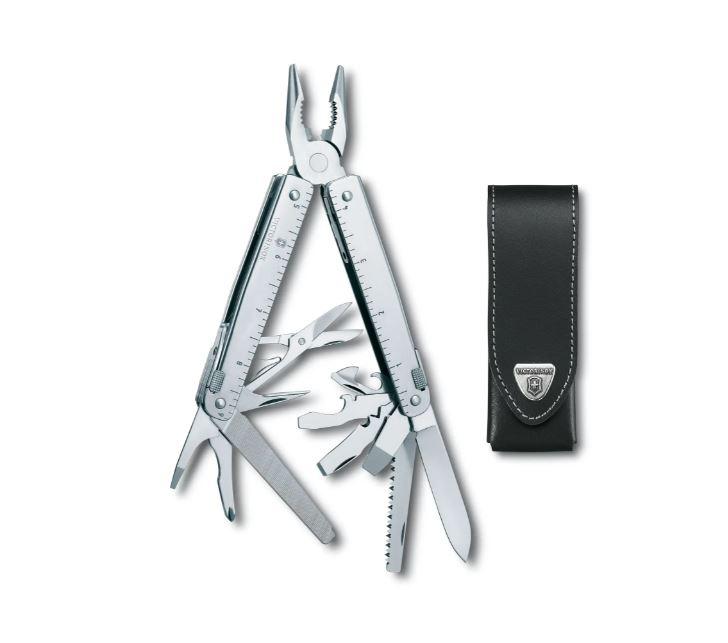 Victorinox Swiss Tool X Mehrzweckzange mit schwarzer Lederscheide