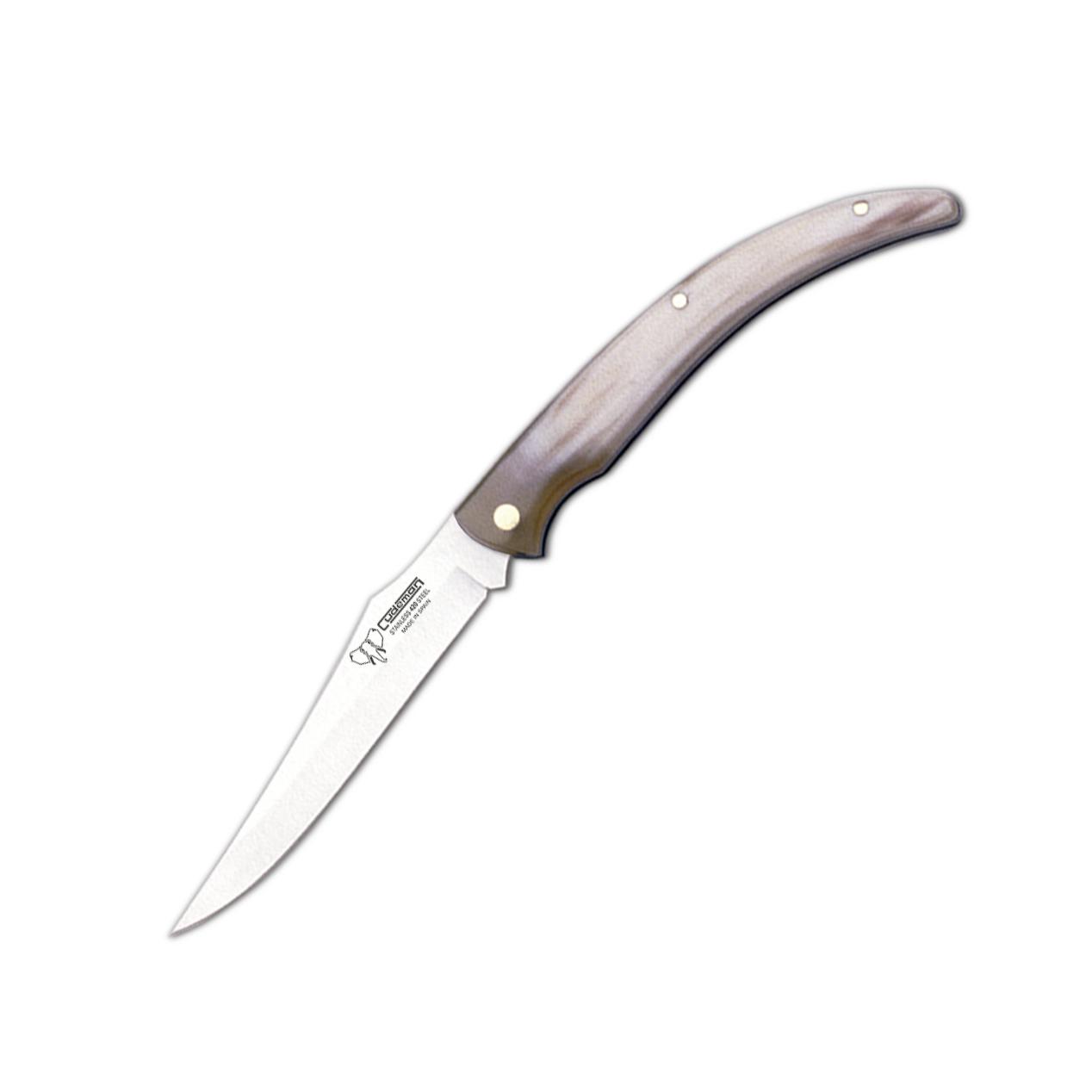 Jagdtaschenmesser von Cudeman. Griff aus Stierhorn. 420er Stahl. ...