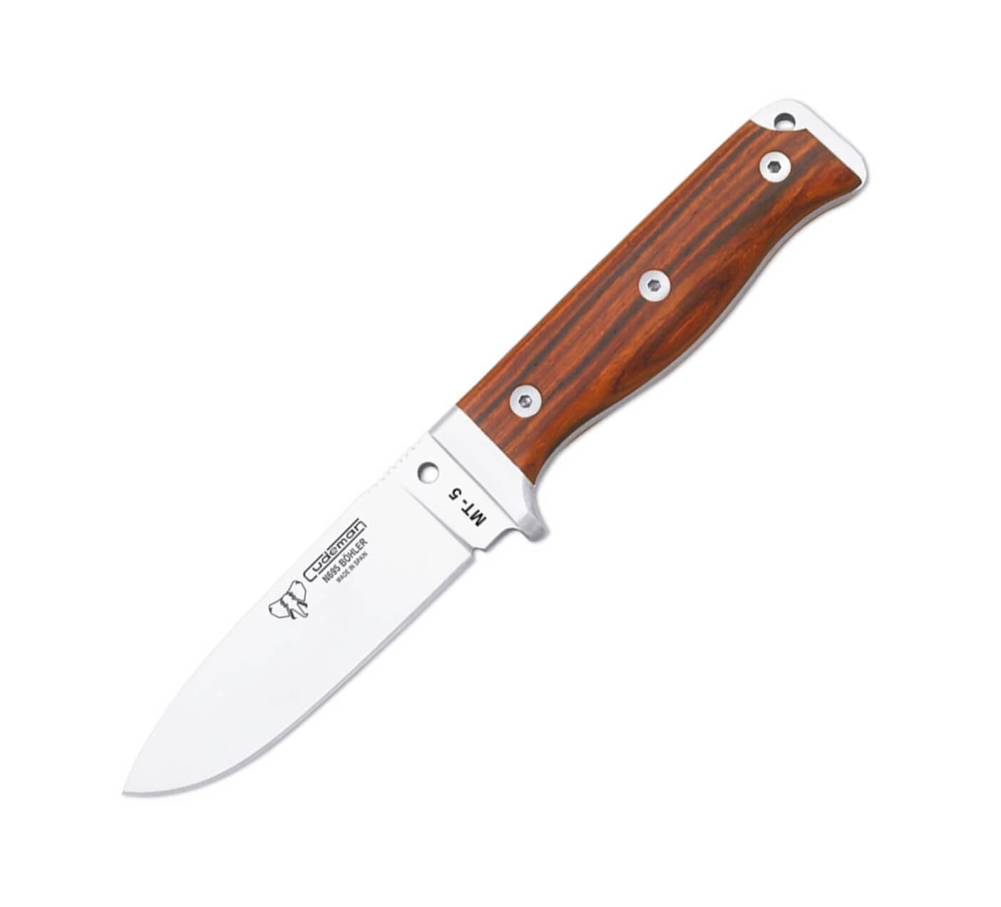 Cuchillo MT5 Cudeman. Mango cocobolo. Acero Böhler N-695. Funda d...