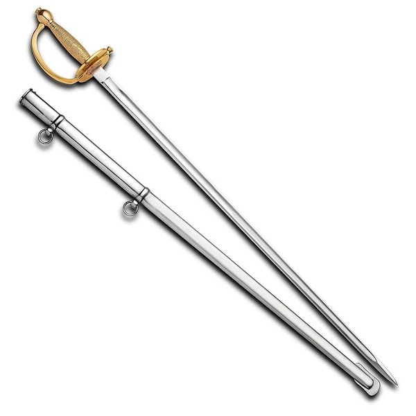 Espada 1840 NCO de Windlass con vaina de acero y puño dorado