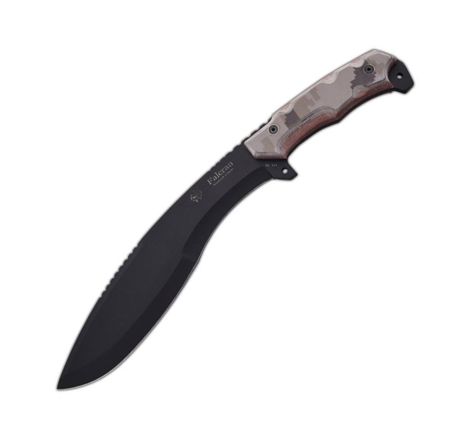 JV Falcran Tactical Machete mit aridem Pixel-Camouflage-Micarta-G...