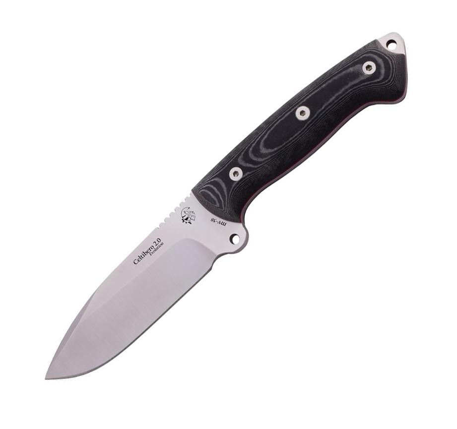 JV Celtíbero 2.0 cuchillo bushcraft con mango de micarta negra co...