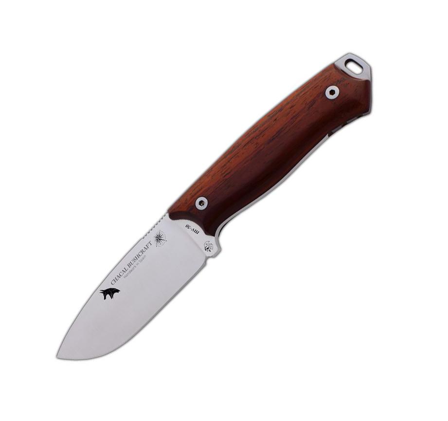 JV Chacal bushcraft cuchillo táctico con mango de madera de cocob...