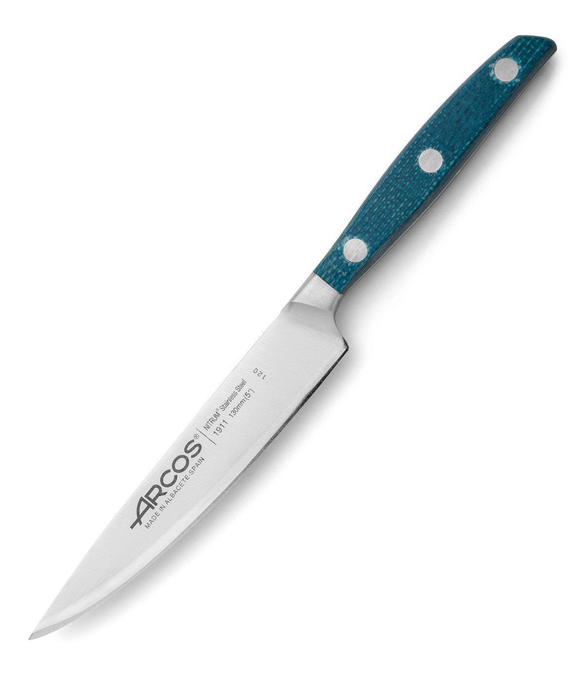Cuchillo de verduras 130 mm Arcos Brooklyn con mango de micarta a...