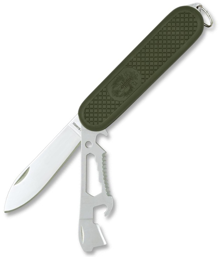 Albainox Mehrzweck-Taschenmesser für 7 Anwendungen mit grünem Fas...