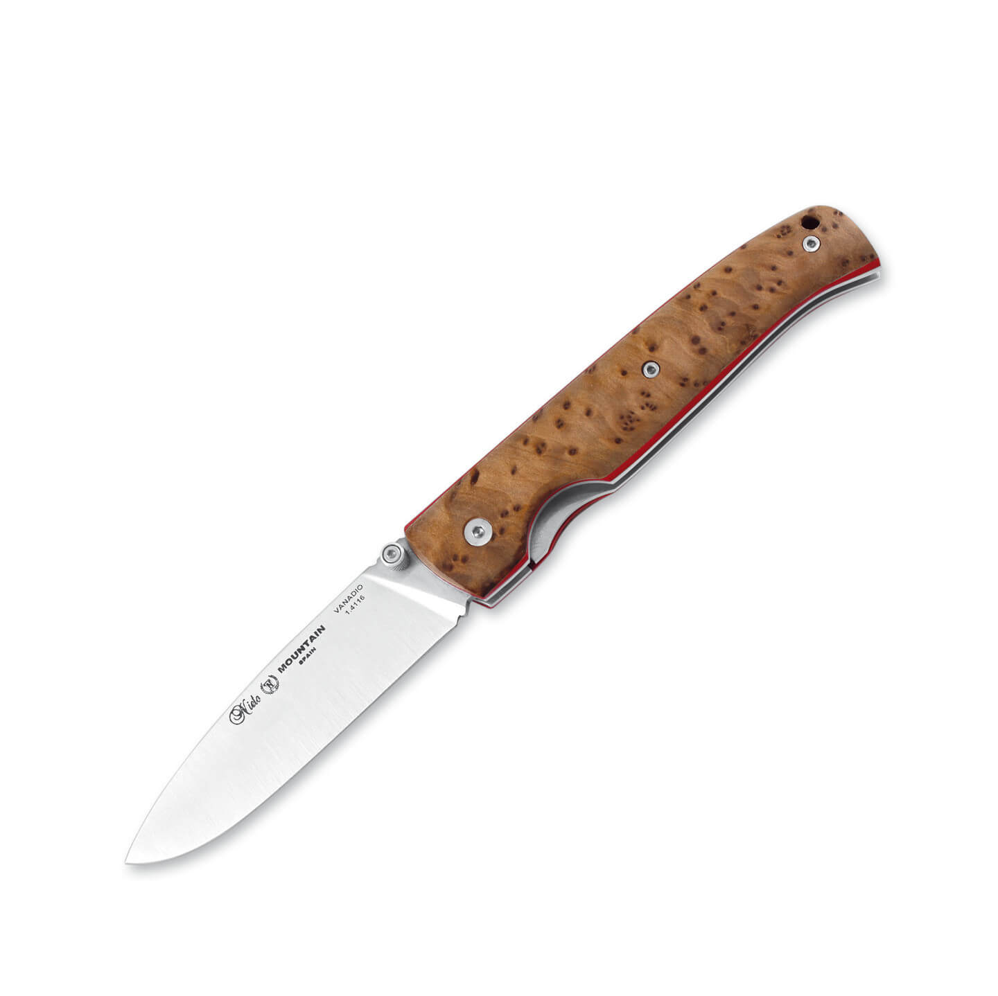 Couteau tactique Nieto Mountain avec manche en bois de thuya et l...