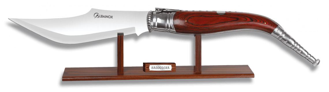 Faca supergigante BANDOLERA com base, caixa, cabo resistente e lâ...