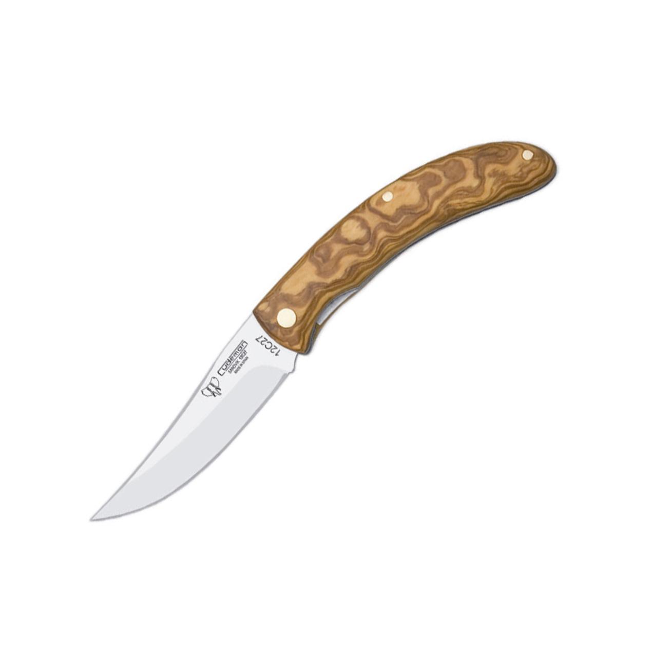 Navaja de caza Cudeman. Puño en madera de olivo. 8,5 cm. Acero 12...