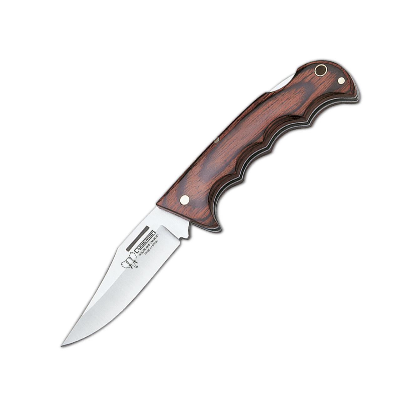 Navaja de caza Cudeman. Puño en estamina roja. 8 cm. Hoja Clip-Po...