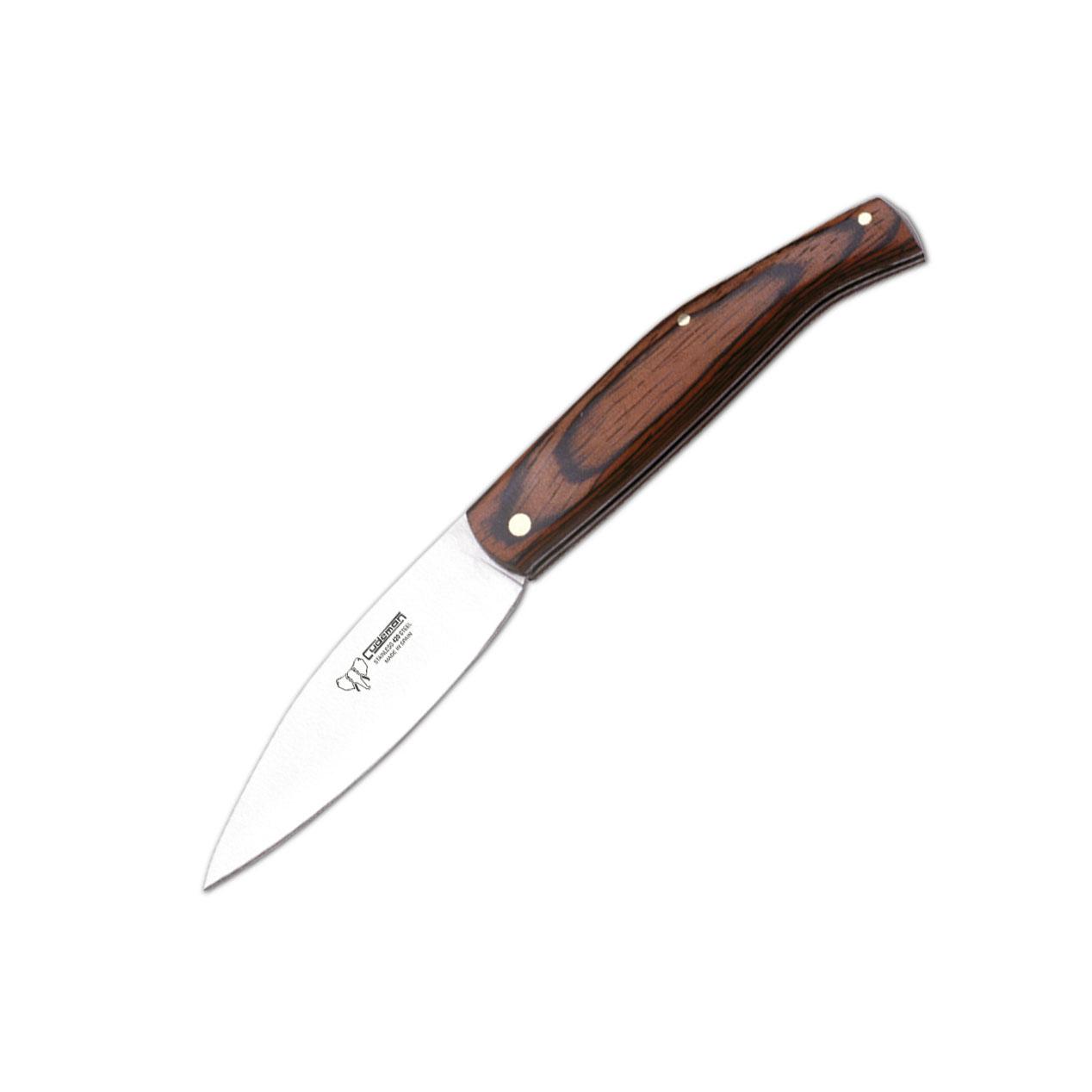 Couteau de poche Cudeman. Mangue stamina rouge. Fourreau en cuir ...