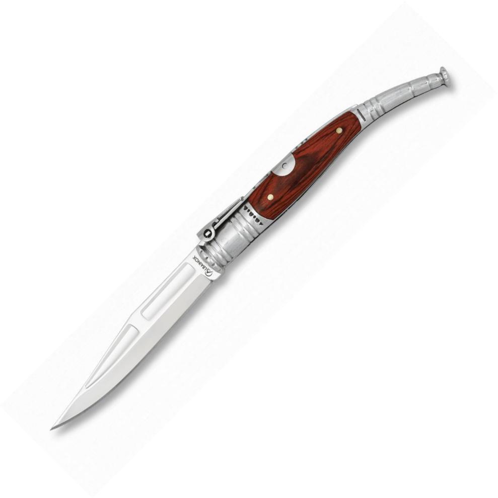 SERRANA Taschenmesser mit Ratsche, rotem Ausdauergriff, Aluminium...