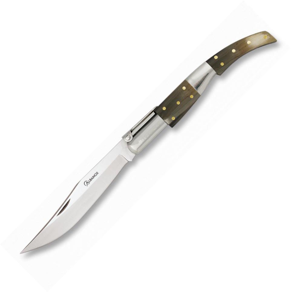 ARABE CARRACA Nº1 Taschenmesser mit Stierhorngriff und 9,7 cm Ede...