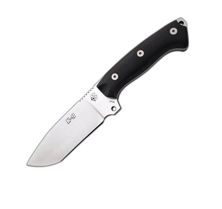 JV K9 cuchillo táctico con mango de G10 y funda kydex