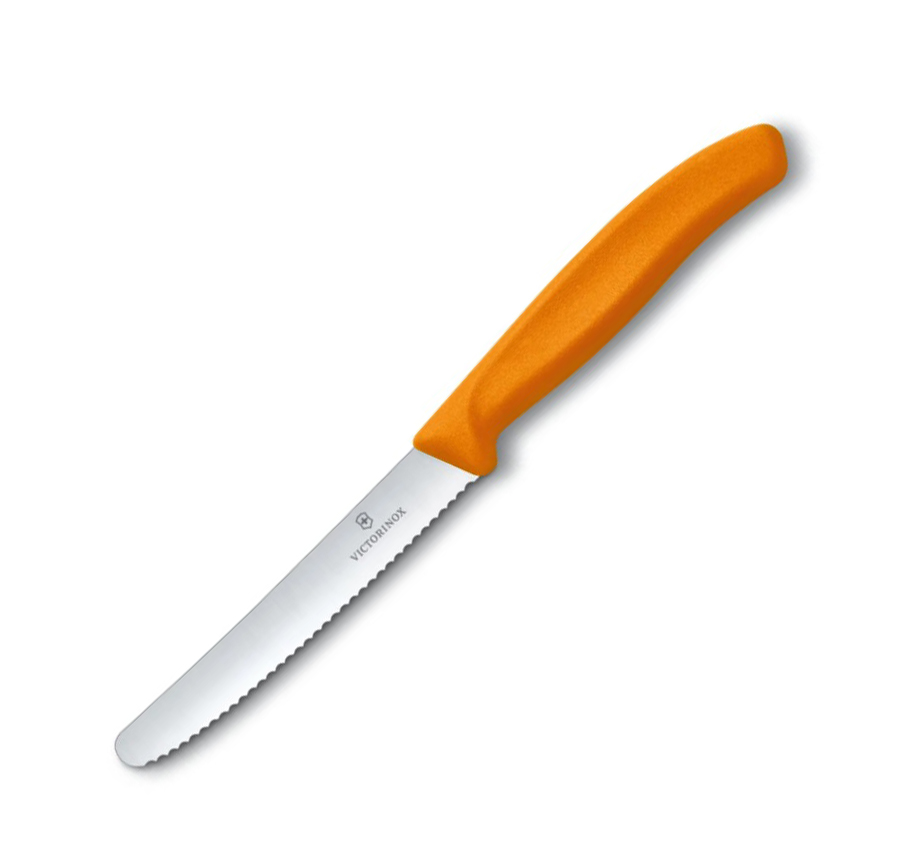Victorinox Swiss Classic Tomatenmesser mit Wellenschliff und oran...