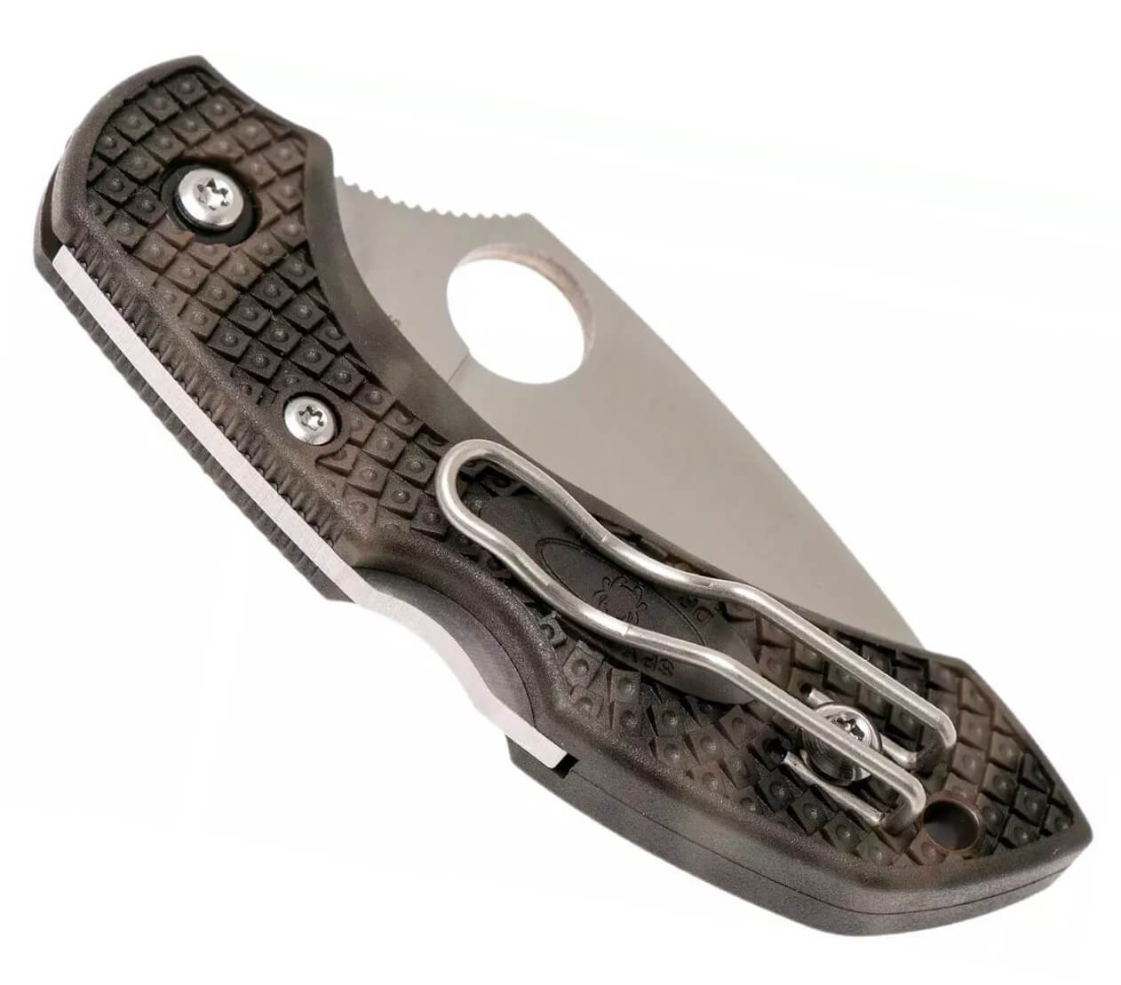 Navaja táctica Spyderco Dragonfly 2 Zome con mango de FRN camuflaje y hoja acero VG10 con filo plano.