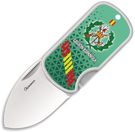Couteau 3D de la Légion espagnole, avec clip et lame de 4 cm