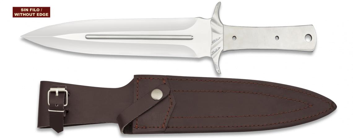 Cuchillo de remate sin filo ni mango de Albainox con funda de pie...