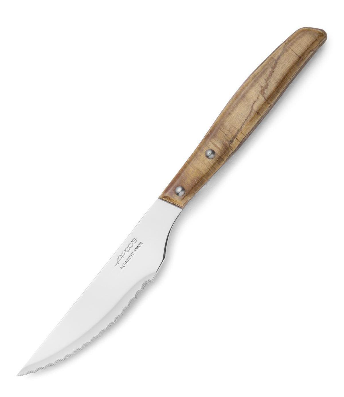 Conjunto de 6 facas de bife de madeira de álamo comprimida Arcos