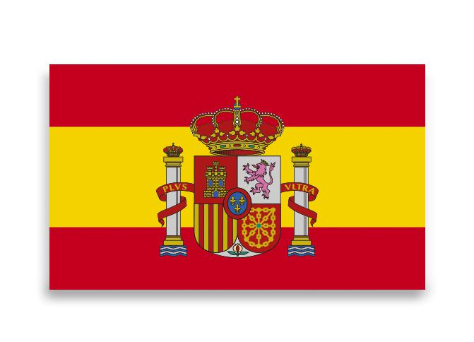 Grande adesivo da bandeira constitucional da Espanha