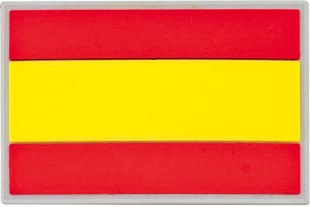 Patch de borracha com a bandeira da Espanha 7,5 x 5 cm com velcro