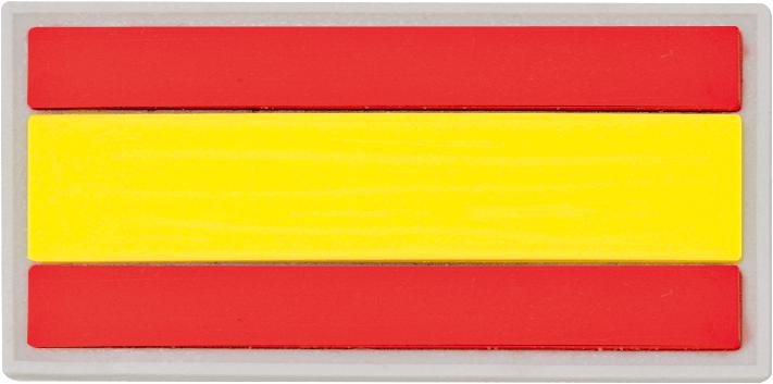 Patch de bandeira da Espanha Barbaric 6 x 3 cm com velcro