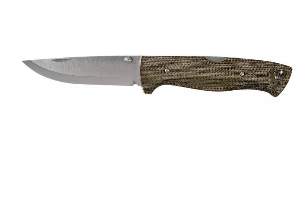 Couteau Brisa Borka 90 avec manche en micarta vert et acier inoxy...