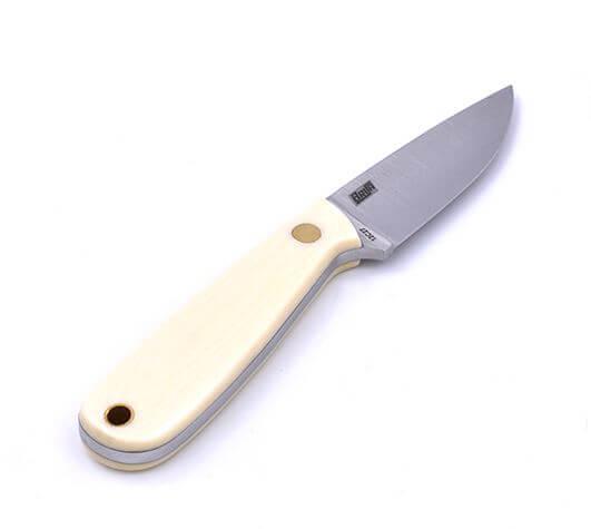 Cuchillo de cuello Brisa Necker 70 con puño de micarta marfil con...