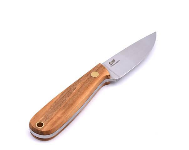 Cuchillo de cuello Brisa Necker 70 con puño de madera de olivo co...