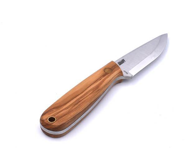 Cuchillo de cuello Brisa Necker 70 Scandi con puño de madera de o...