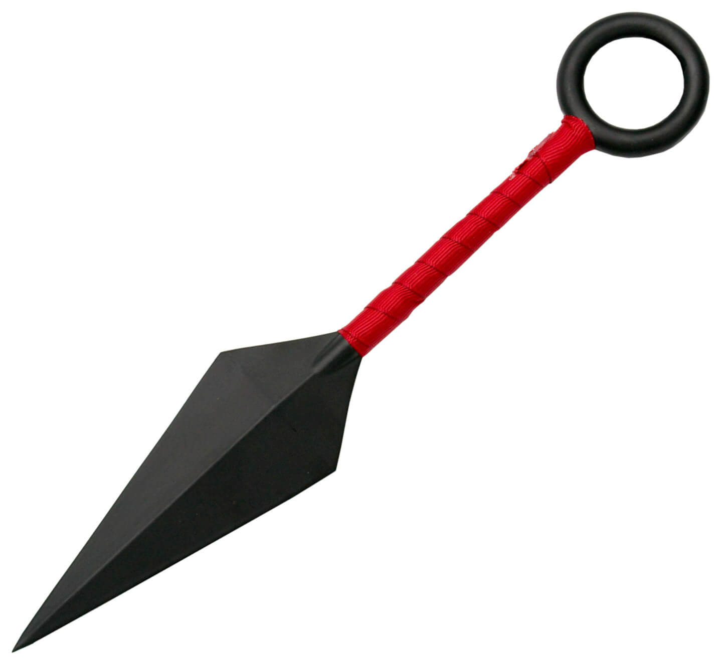 Cuchillo lanzador sin filo Naruto con mango encordado rojo