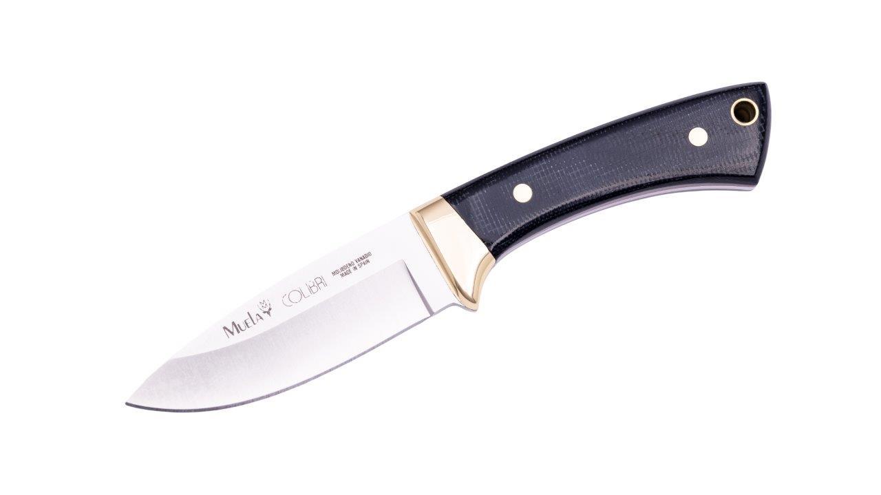 Cuchillo Muela colibrí con mango de micarta negra y hoja de 7.3 c...