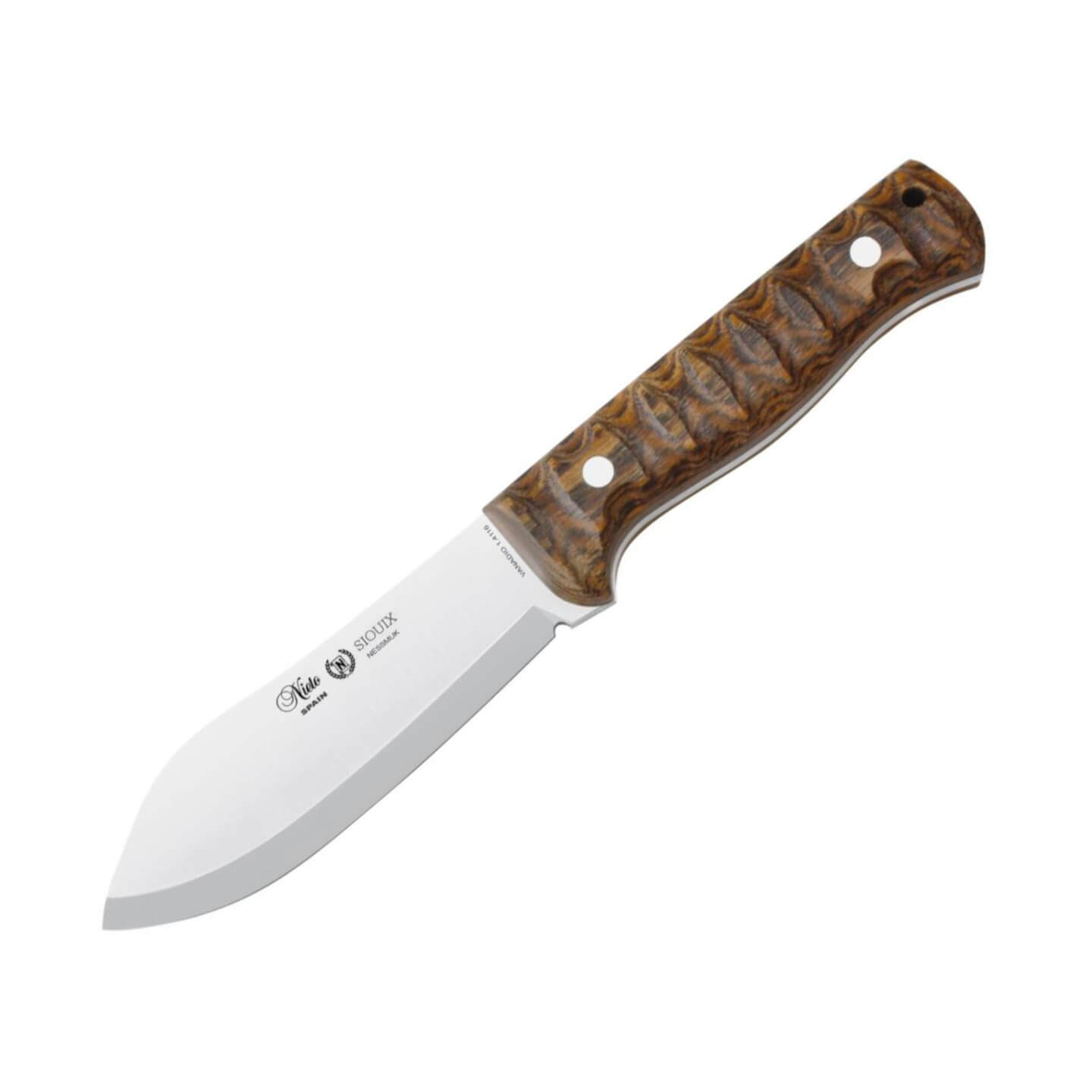 Sioux Nessmuk Nieto con mango de madera de bokote