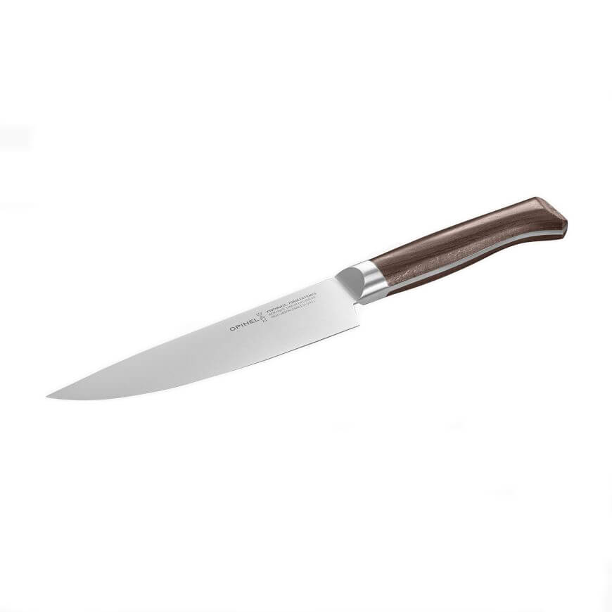Cuchillo de chef Opinel Les Forges 1890 con mango de haya estabilizada y hoja enteriza