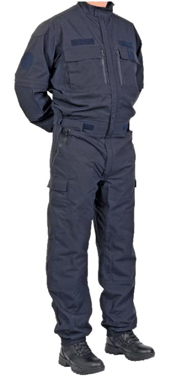 Combinaison tactique de police bleu marine avec manches amovibles...
