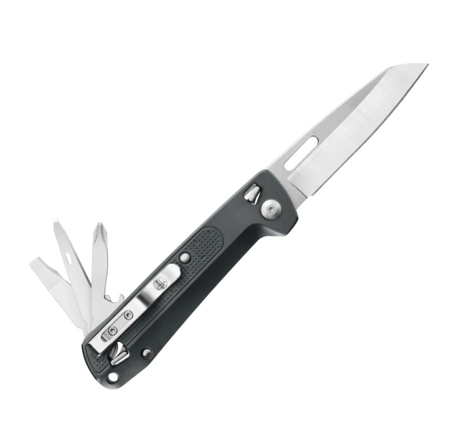 Leatherman Free K2 Multitool-Messer mit grauem Griff