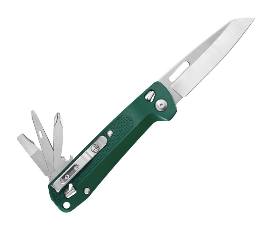 Leatherman Free K2 Multitool-Messer mit grünem Griff