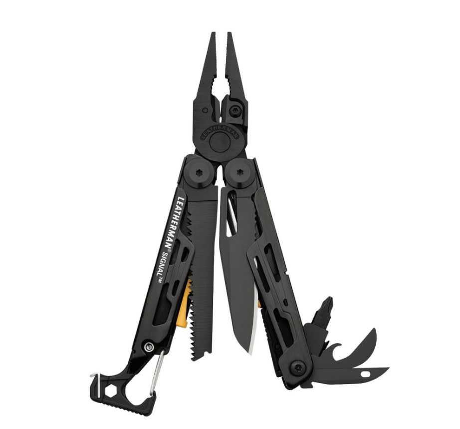 Leatherman Signal Total Black Multitool mit 19 Anwendungen