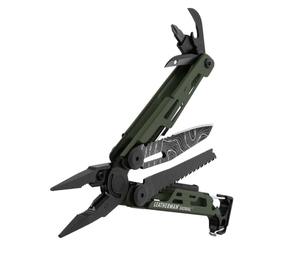 Outil multifonction Leatherman Signal vert et noir avec 19 utilisations