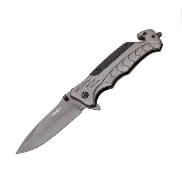 Canivete de resgate JKR PRO 10020 com cabo G10 preto e lâmina de ...