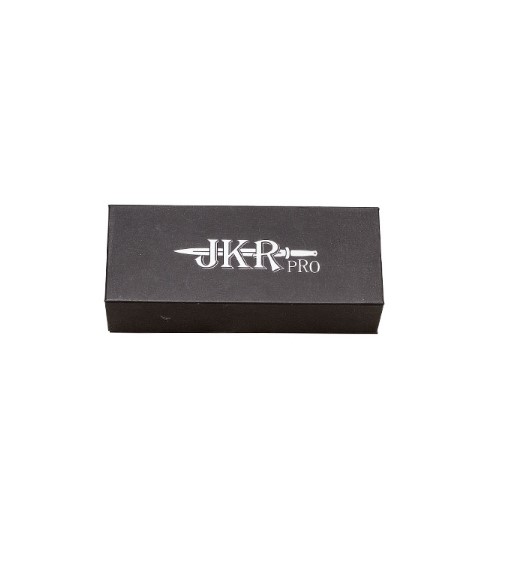Canivete de resgate JKR PRO 10020 com cabo G10 preto e lâmina de 9,5 cm com revestimento de titânio