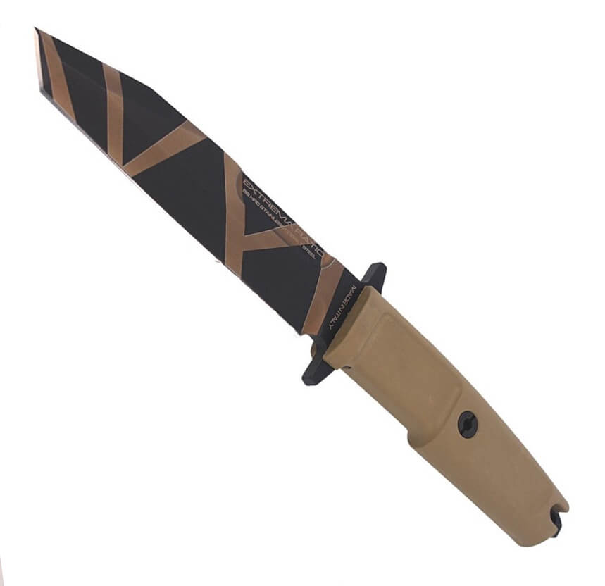 Cuchillo táctico Extrema Ratio Fulcrum S Desert Warfare con mango de forprene