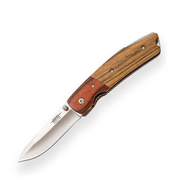 Couteau de poche JKR manche zebrano et bois rouge
