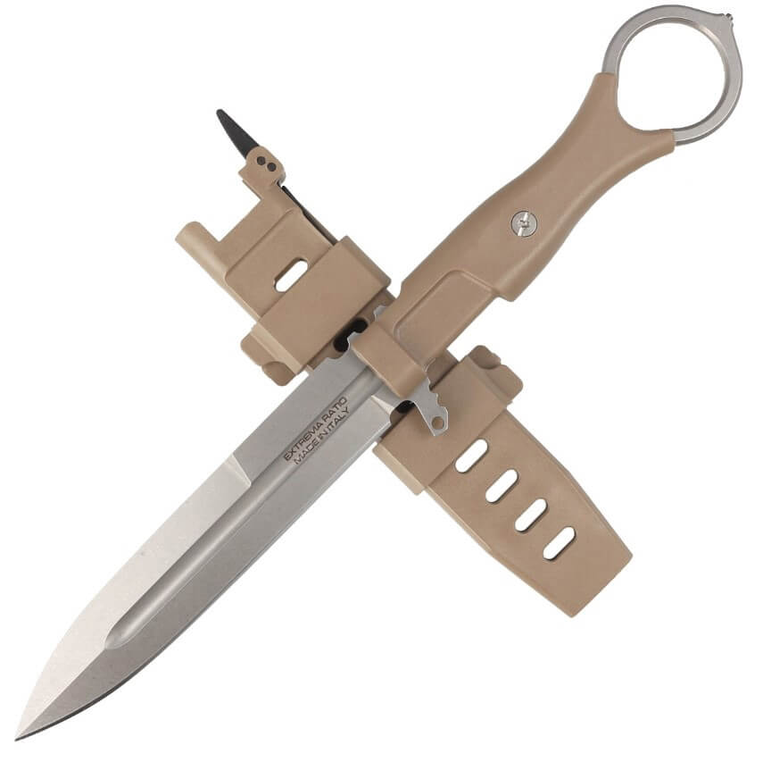 Cuchillo de combate Misericordia Desert de Extrema Ratio con mango de FRN y hoja de 118 mm