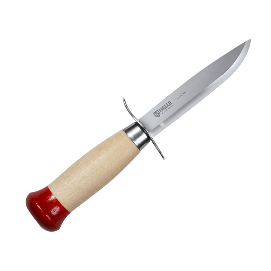 Cuchillo para niños Helle Spider Pike 04J con mango de abedul y p...