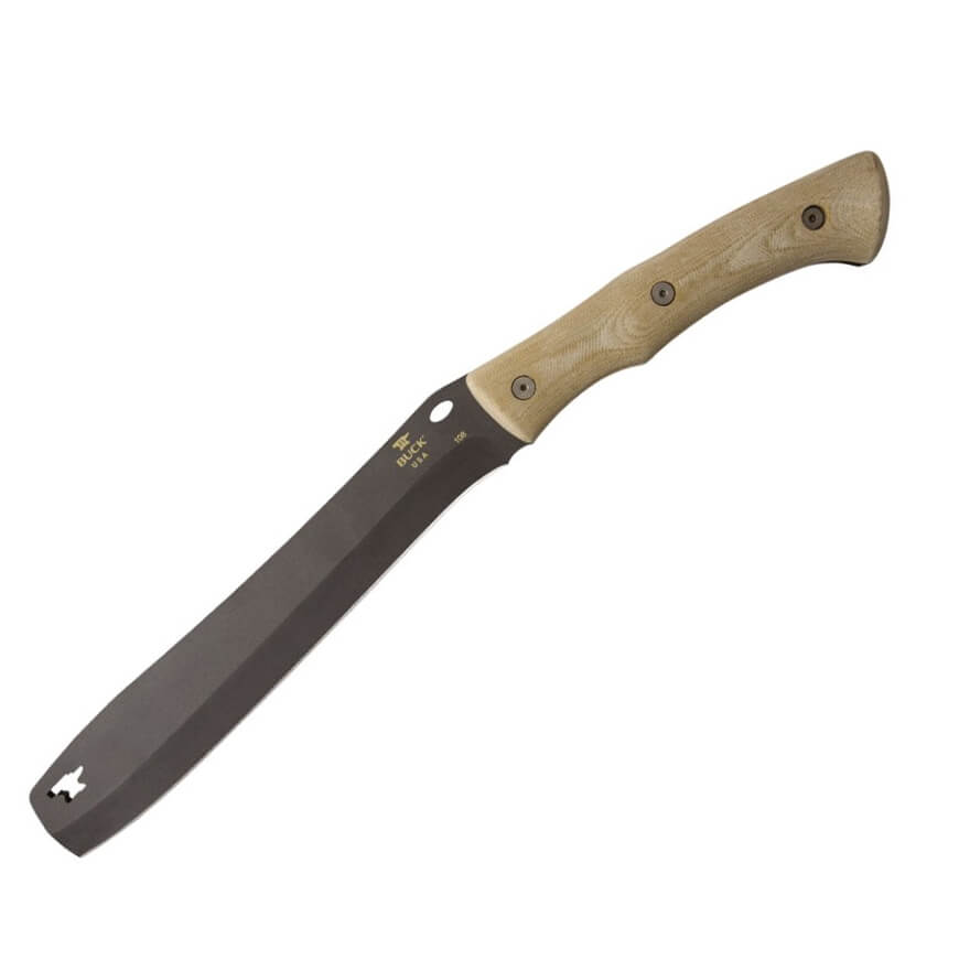 Buck Compadre Froe Outdoormesser mit Griff aus Micarta und 5160 S...