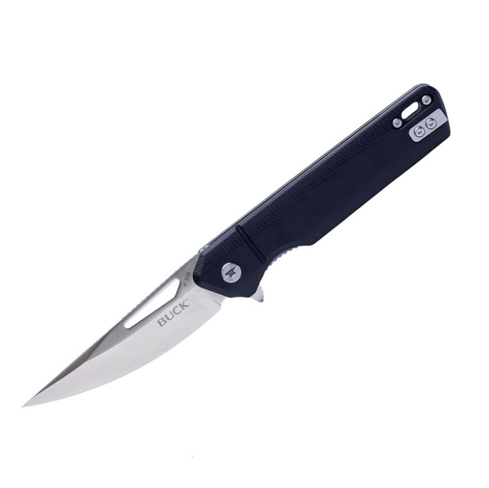 Navaja EDC Buck Infusion Black con mango de aluminio negro y hoja...