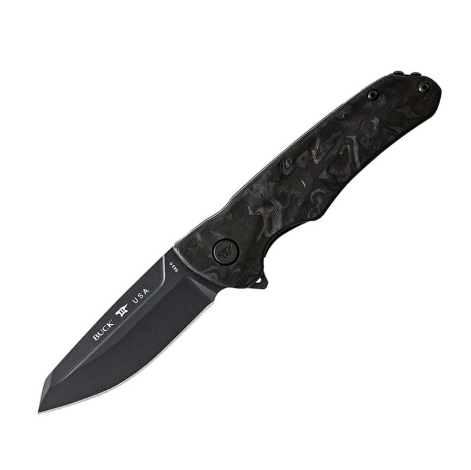 Navaja EDC Buck sprint OPS Pro de fibra de carbono marmolada con ...