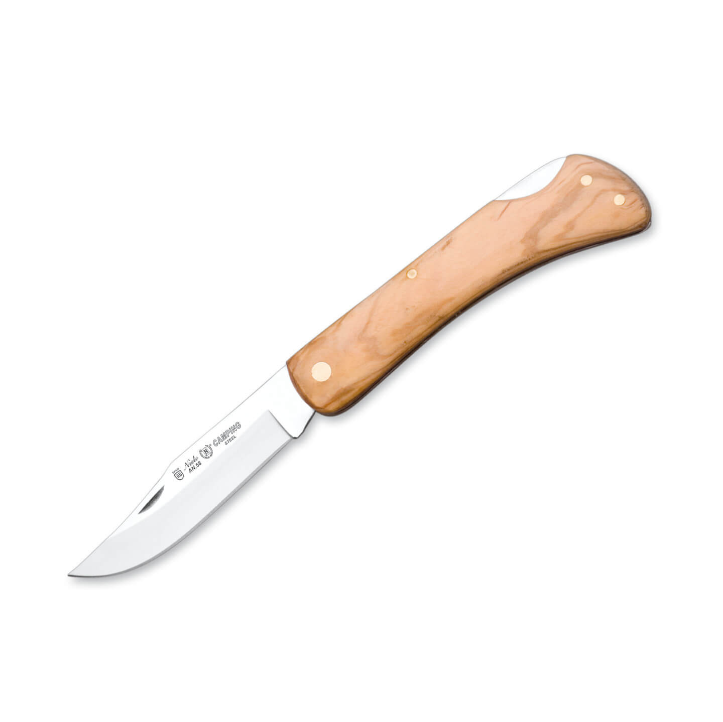 Navaja de bolsillo Nieto Camping con mango de madera de olivo y h...