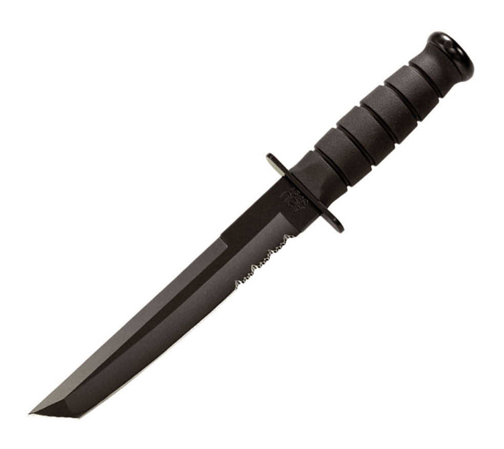 Cuchillo táctico Ka-Bar Kraton G Tanto 1245 - Hoja de 20 cm parci...